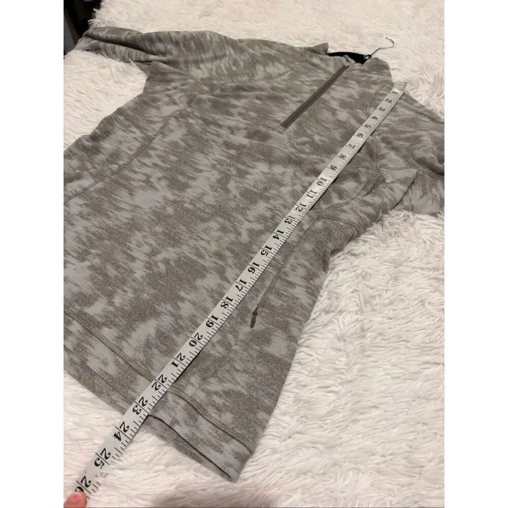 Lululemon Its Rulu Run Half-Zip in Jacquard White Opal Size 8